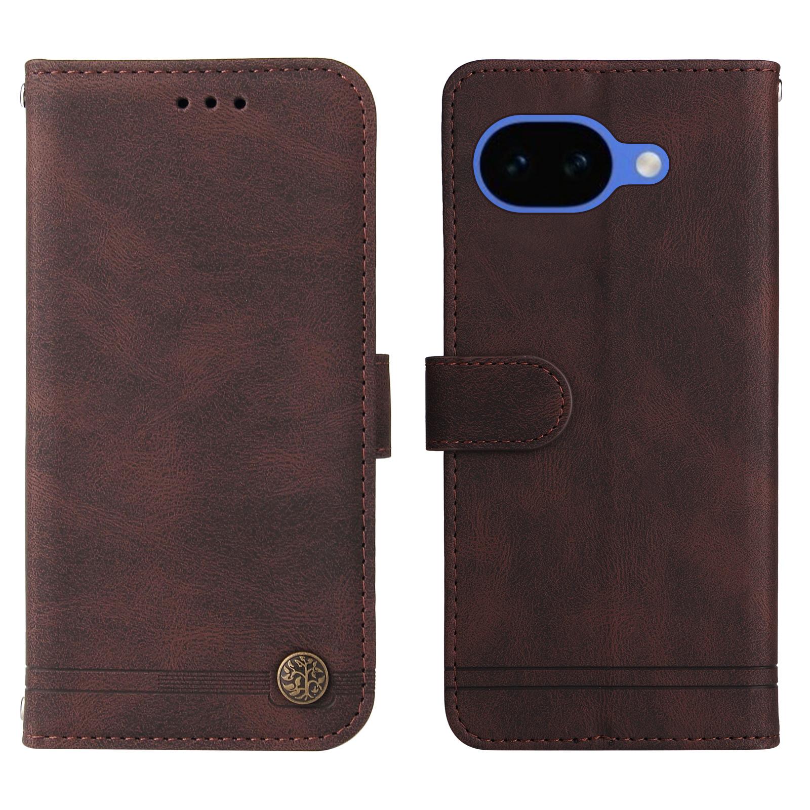 

For Google Pixel 10a Leather Wallet Cases Skin Touch Phone Cover Stand with Strap