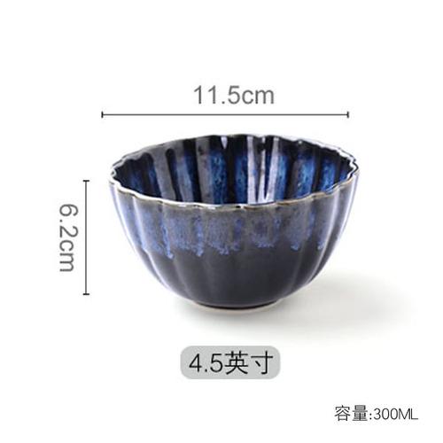 Japanese-style Kiln Glazed Chrysanthemum Ceramic Plate Dessert Pastry Plate Home Cooking Bowls Soup Bowls Retro Kitchen Utensils