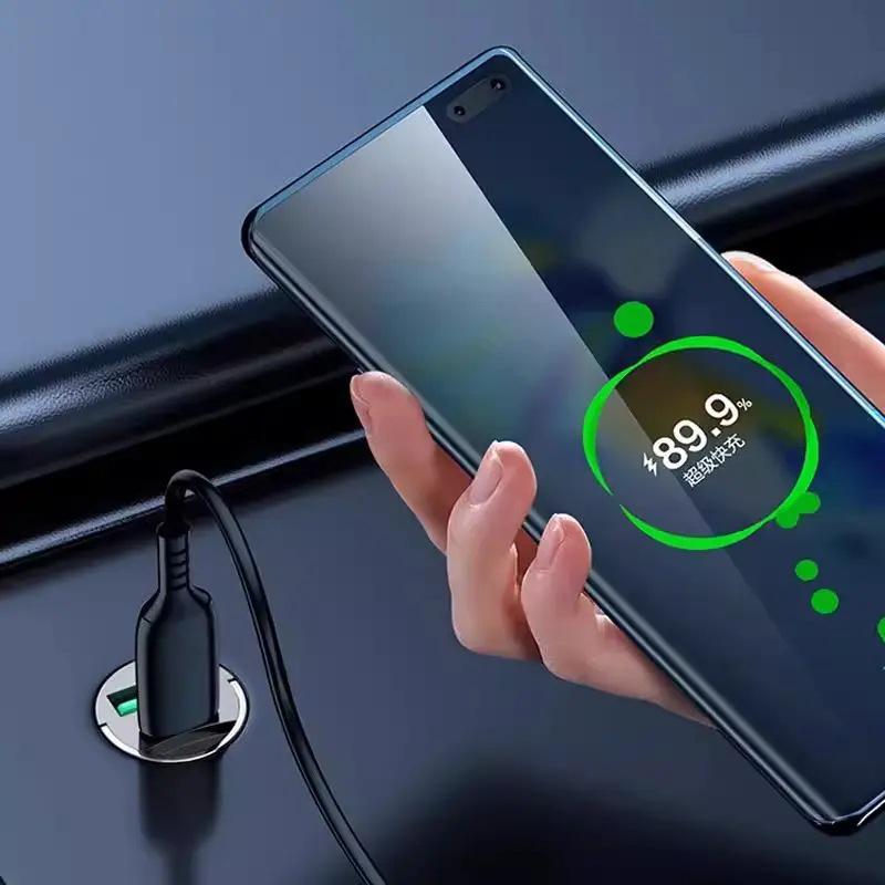 Mini USB Type-C Fast Car Charger with Flash Charge Capability
