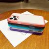 New Solid Color Border Four Corner Anti Fall HD Transparent Bumper Phone Case For iPhone 17 Pro Max Air 15 12 13 14 16 Pro Max