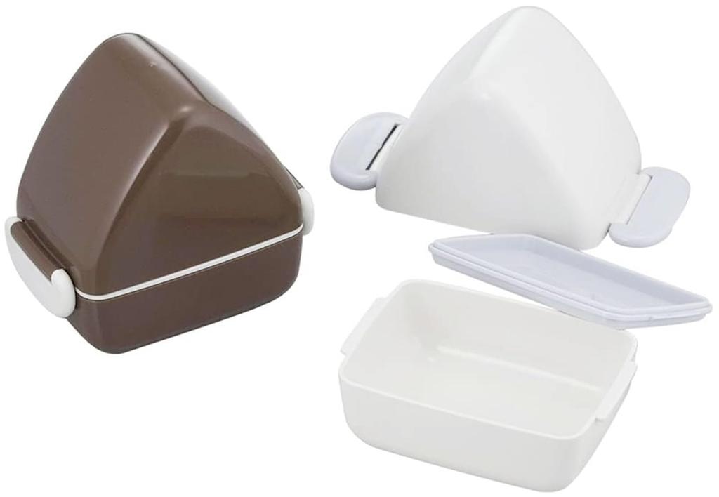 Shimomura Kihan Onigiri Case Fits Side Perfect for Convenience Store and Outdoor Brown and Product (2-Pack) - Dishes, Onigiri, Microwave-Safe,