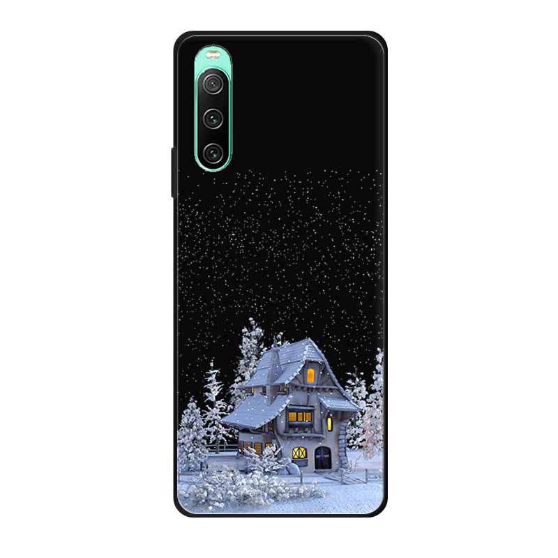 Christmas Phone Cases For Sony Xperia 10 IV Cases Soft TPU Silicone Santa Santa Claus Covers For Xperia 10 IV Cover Bumper Funda