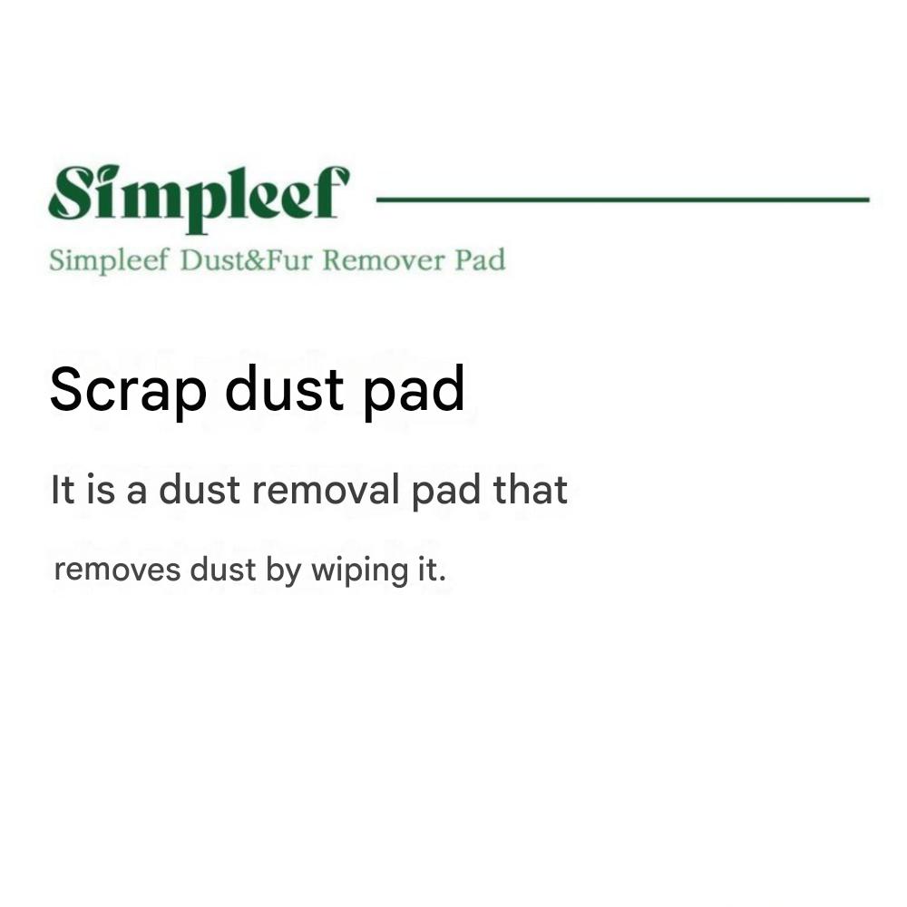 Simpleef Dust & Fur Remover Pad, 2 Pack, Black