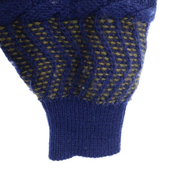 santa fe wool Overall handle Long sleeve V neck sweater Feb-38 knit Men's Used