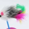 Pet Toy Interactive Tumbler Mouse Shape Plush Feather Tail Cat Toy Reduces Anxiety Boredom Independent Cat Toy