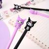 Sanrio 12/ 30PCS Black Kuromi Anime Gel Pens Cute Fairy Character Design 0.5mm Black Ink Ideal for Playful Gifts Office Signature Pen, Back School