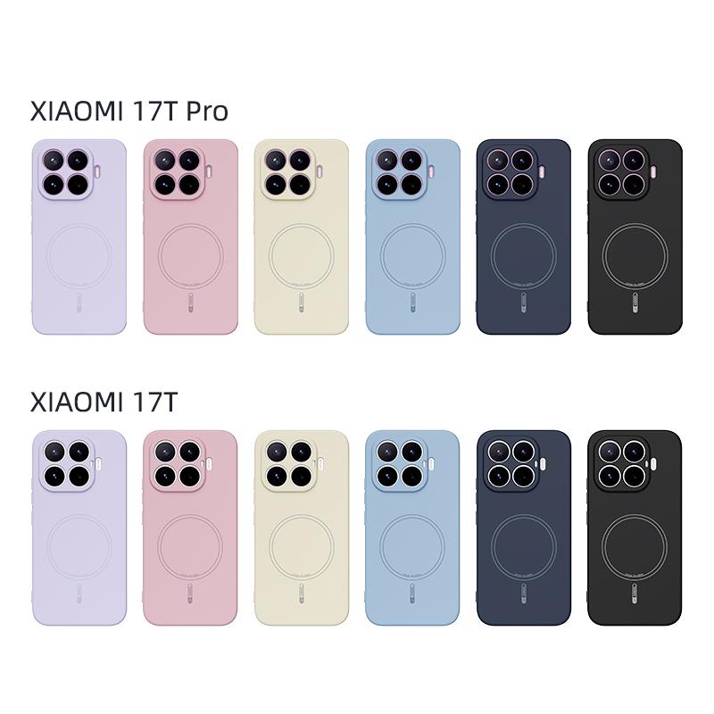 Soft Liquid Silicone Invisible Case For Xiaomi Mi 17T/17T Pro Magnetic Wireless Charging Shockproof Protective Cover