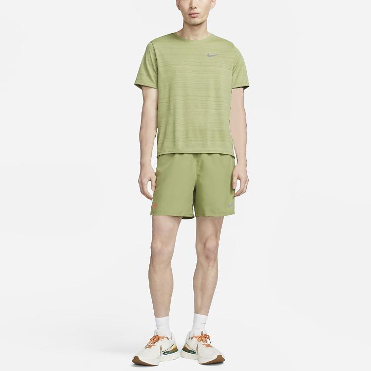 Nike Logo Round Neck Pullover Short Sleeve T-Shirt Men Tops Green DZ4659-334