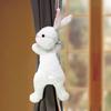 Tieback Curtain Bunny With Plush Doll For Childrens Room Window Decorations