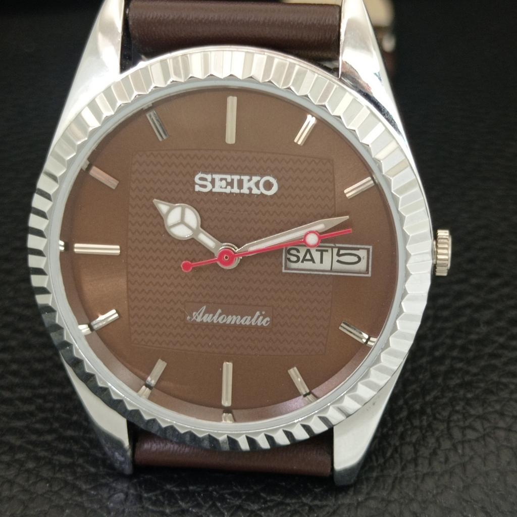 JAPAN VINTAGE REFURBISHED SEIKO AUTOMATIC 6309A MENS BROWN DIAL WATCH A443178-1