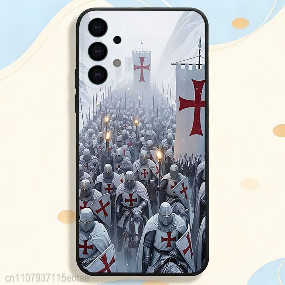 Kreuzritter Templer Ritter Kunst Hülle für Samsung Galaxy S26 S21 S25 FE S24 S23 Ultra S20 S9 S22 Plus S10 TPU Abdeckung