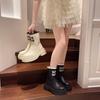 Letter British style short boots women's summer 2025 new versatile Maillard casual low tube thin single boots women