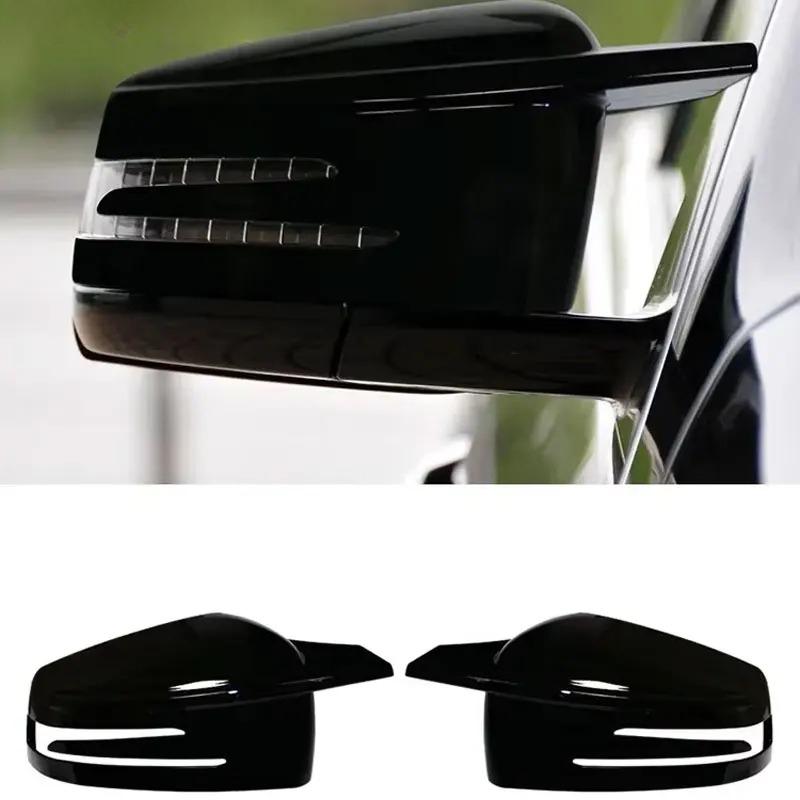 2PCS Sticking Carbon Fiber Pattern Rearview Side Mirror Cover Caps for Mercedes Benz W176 W246 W204 W212 W221 C117 X204 X156