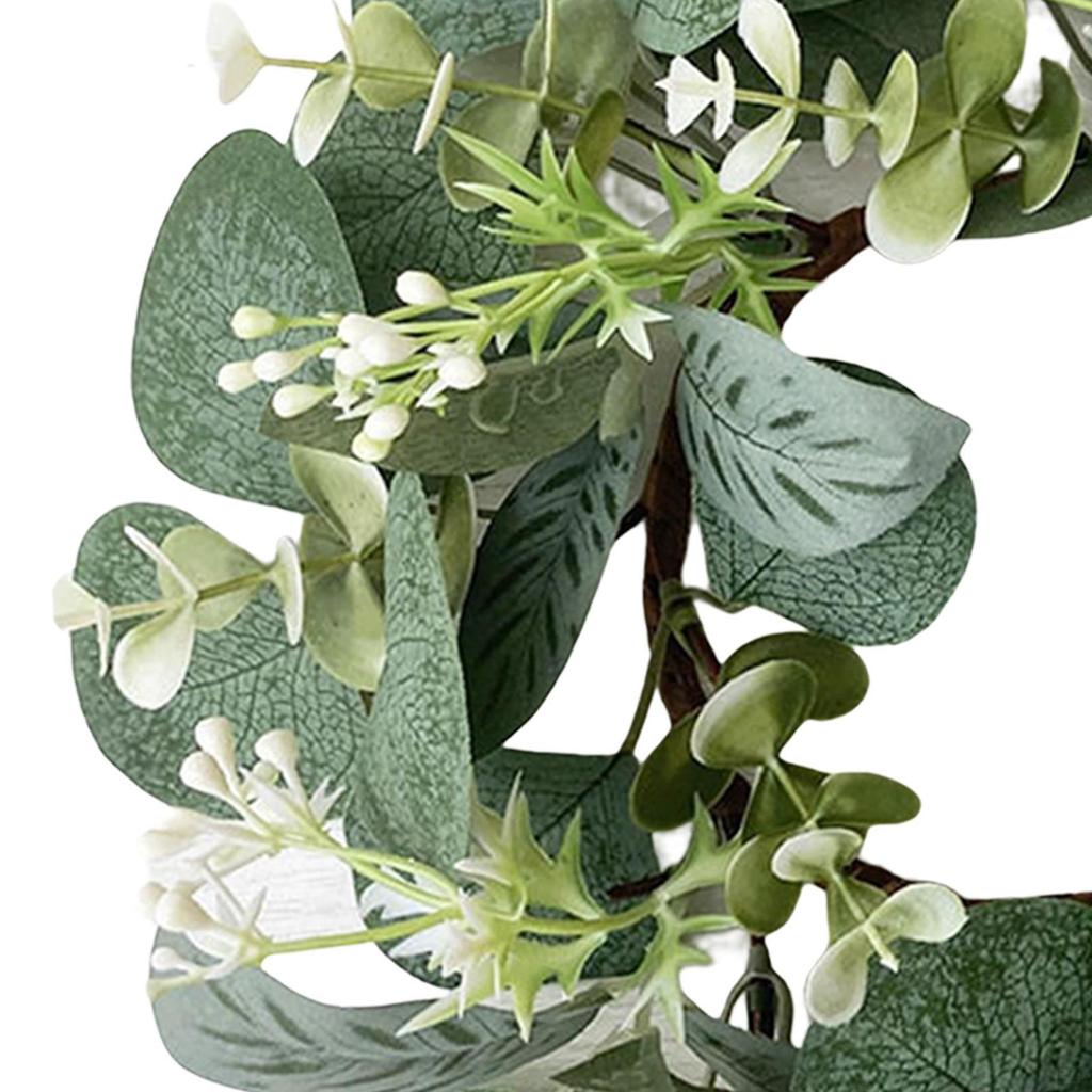 Wreath, Candle Ring Artificial Eucalyptus Leaves, Wreaths