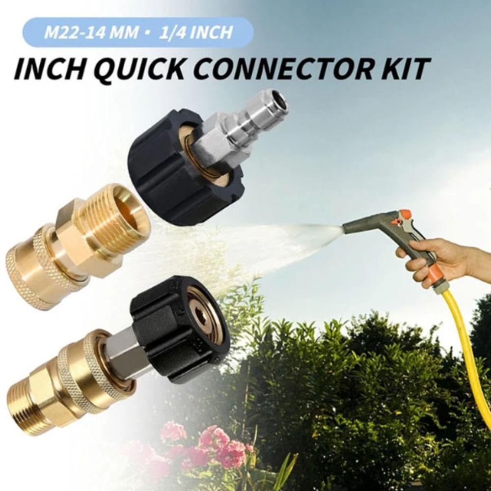 2pcs Quick Connection Quick Connect Kit M22 Swivel Pressure Washer Connector  Car Wash