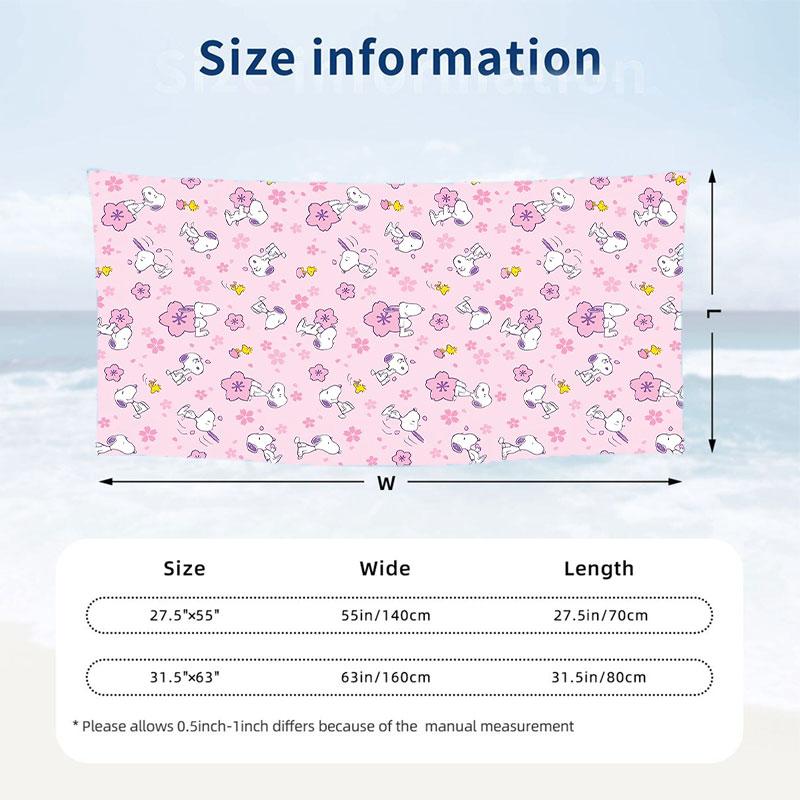 Large Beach Towel Quick Dry Absorbent Towel For Beach IndoorSnoopy Peanuts