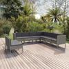 Day and Night - Day and Night Garden Furniture Set 9 Pieces and Gray Synthetic Rattan Cushions