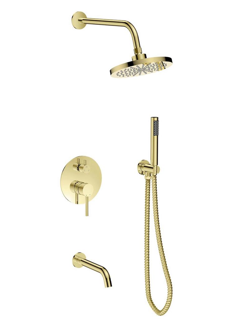 VEO I set, chrome, surface-mounted shower with Besco thermostat