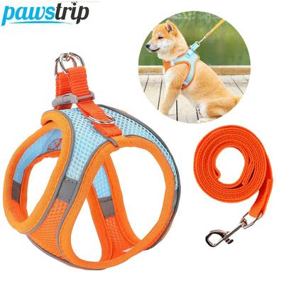 New Pet Dog Harness Outdoor Reflective Breathable Dog Traction Rope Durable Adjustable Walking Harness for Small Medium Pets