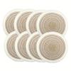 1pc Round Table Placemats with Tassels Bohemian Style Woven Round Tassel Table Restaurant Kitchen Table Decoration