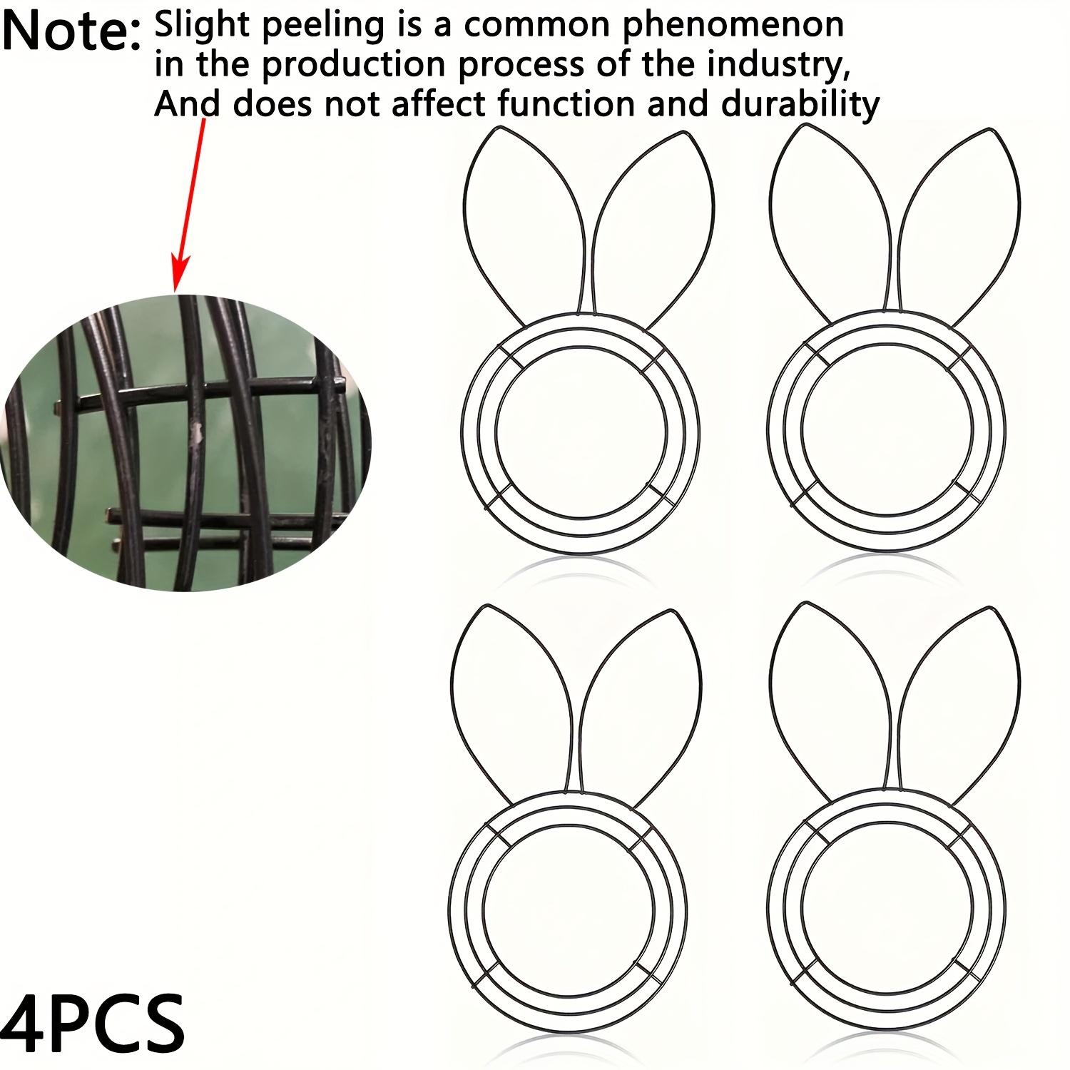 

4 шт. Венок из кроликов, Металлический каркас, Флористический садовый в форме кролика, Основа для венка для пасхального DIY-проекта, Праздничный подвесной декор для дома и улицы pack of 4