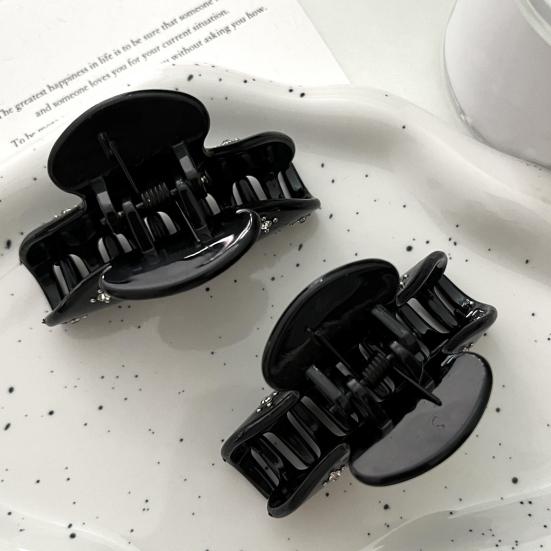 Women Hair Clip with Star-Studded Diamond Design Thick Acrylic Stable Grip Hair Accessory for Commuting Dating