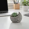 Moon Silicone Mold DIY Handmade Makeup Brush Jewelry Pen Potted Plants Decorative Container Candle Cup Mold Gypsum Cement Epoxy Resin Casting Mold