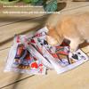 Interaktives Hundespielzeug gegen Langeweile Quietschende Spielkarten J Q K Zeitung Quietschspielzeug für kleine und mittlere Hunde Haustier Geräusch Spaß Spielzeug
