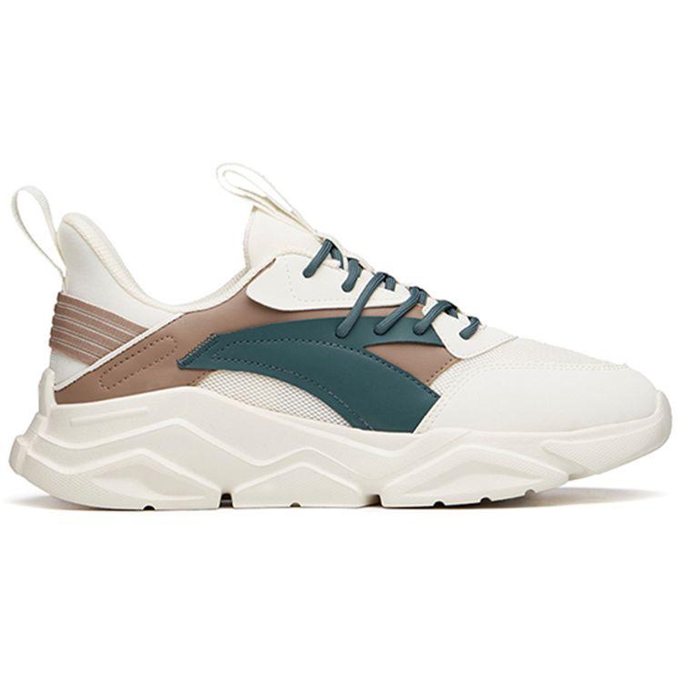 Anta Lifestyle Series Fabric Synthetic Leather Sports Shock Absorption Non-Slip Wear-Resistant Breathable Lightweight Low-Top Casual Shoes 912038820-6