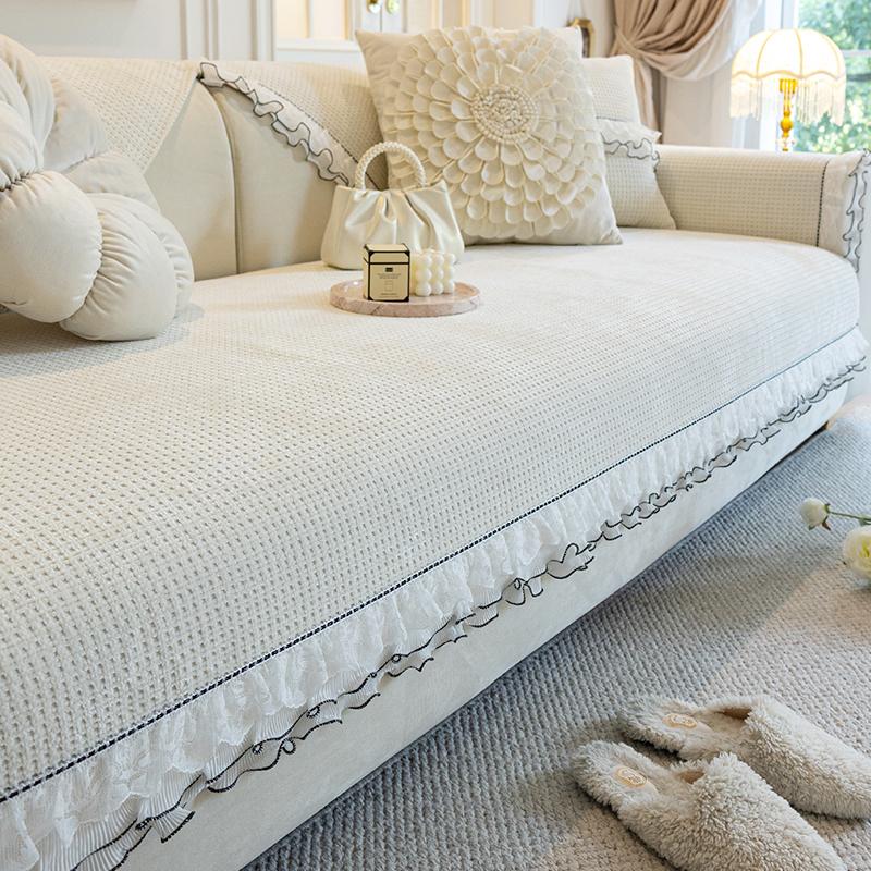 High-End Sofa Cushion Autumn and Winter Chenille Non-Slip Leather Cover Cover Cloth Cushion Four Seasons Universal