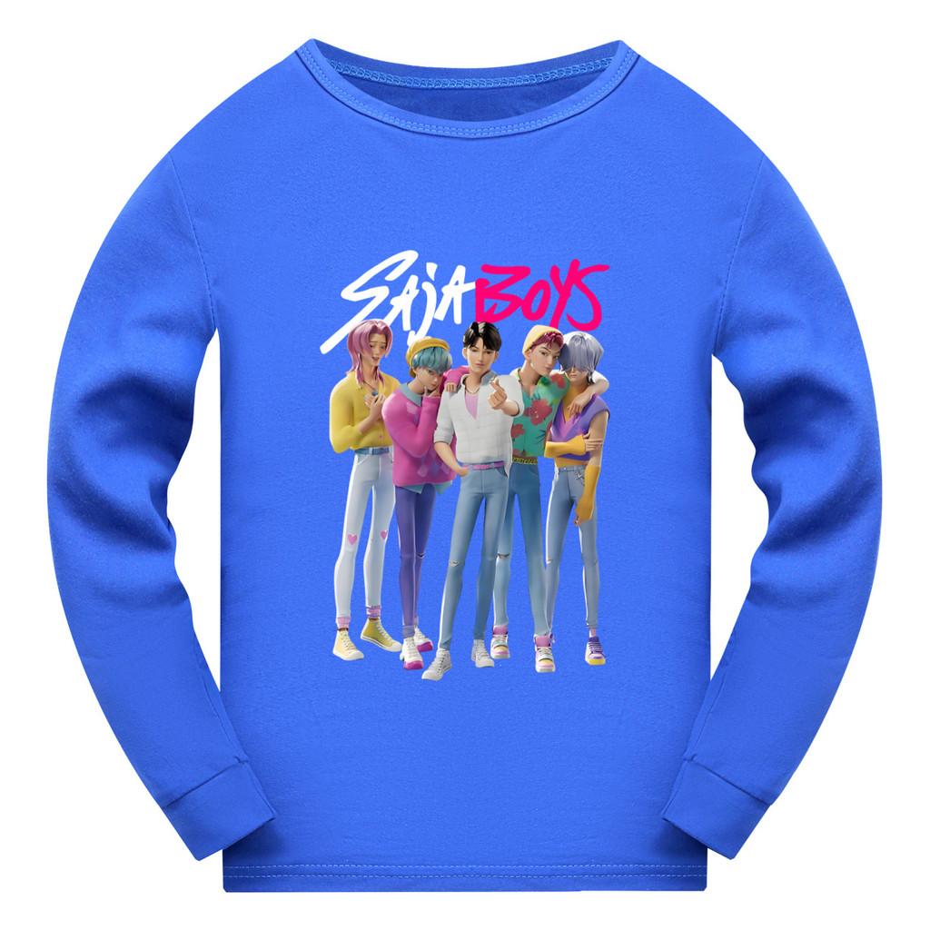 4986 Kids Girls Sajaboys Rumi Zoey Mira Super Star Print Long Sleeves T-Shirt