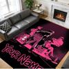 Crystal Velvet Rug Custom Name Text, Soft Non Slip Floor Mat Home DecorGorillaz