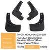 Toyota Highlander 2009-2011 Schmutzfänger für den grenzüberschreitenden Handel