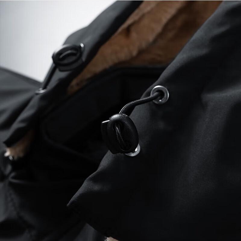 ROMON Men's Hooded Waterproof Fleece-Lined Winter Jacket