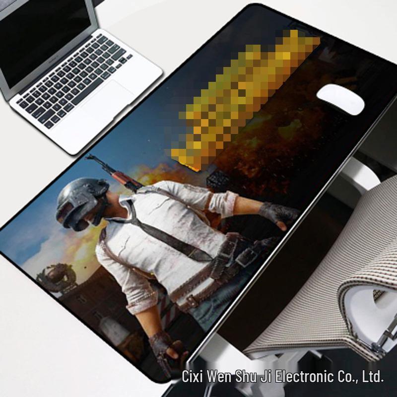 LOL Chicken Eating Gaming Mouse Pad with Shortcut Keys - Large Desk Pad for Office or Internet Cafe, Customizable Gift