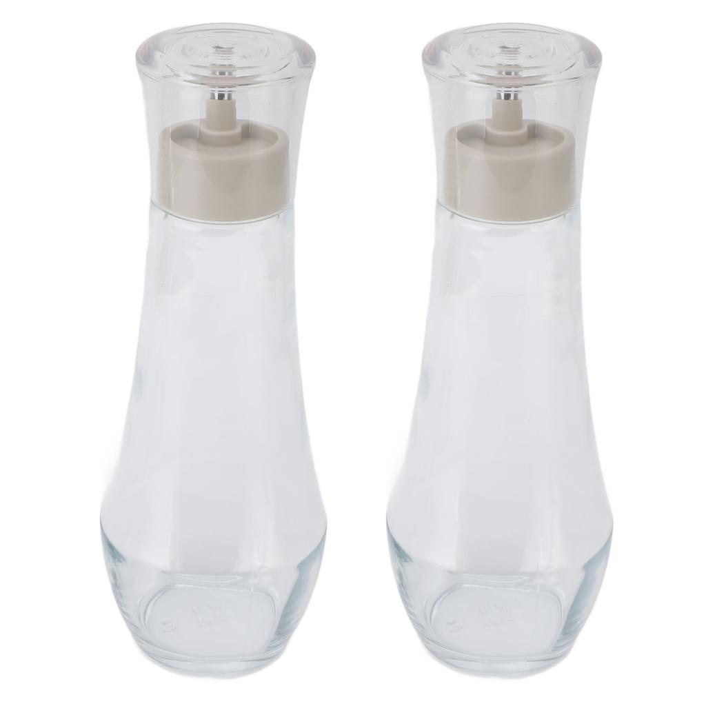 2PCS Mouthwash Dispensers Stainless Steel and Glass Multifunctional Refillable Mouthwash Dispenser