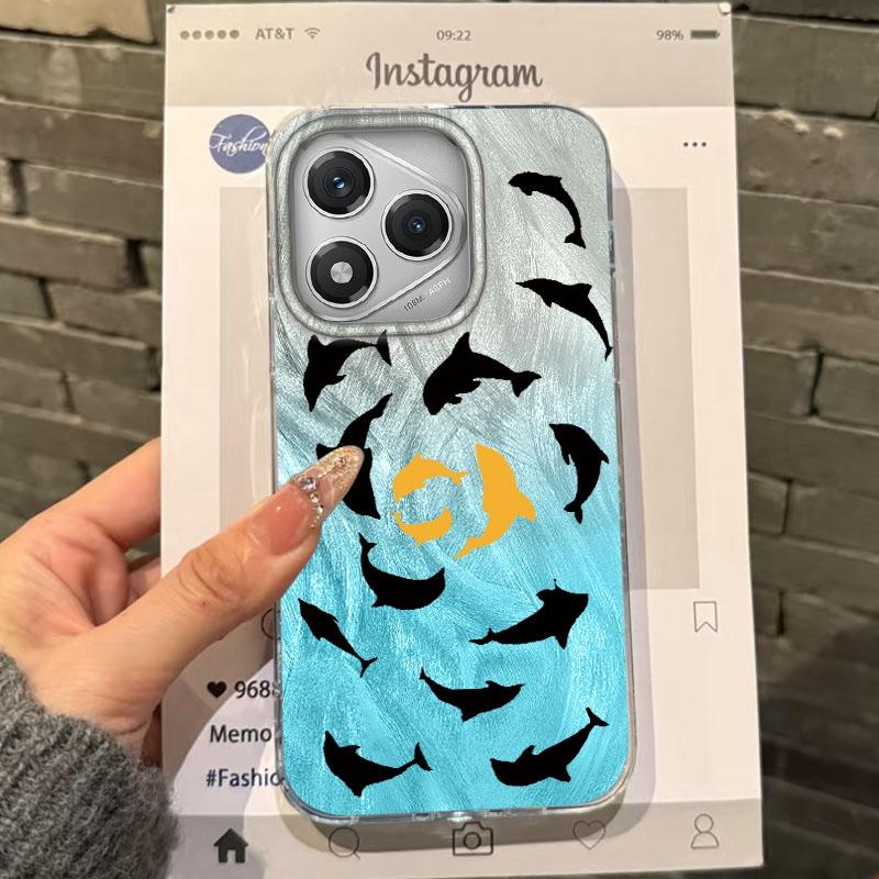 Cute Cartoon Cat Dolphin Girls Case For Honor 400 Pro X9c Magic7 Magic6 200 Lite Smart X9a X8a X8b X8c X7c X6c X8 Fundas Cover