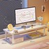 Supporto Riser per Monitor da Scrivania Regolabile Schermo Laptop Organizzatore Spazio di Lavoro Ergonomico Legno Bianco Noce Nero