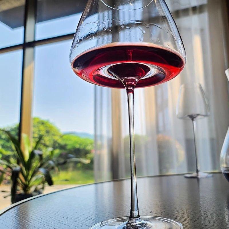 720ml Pure handmade BurgundyWineGlassGoblet GlassBigBellyWineGlassesRedWineGlass SetLuxuryCrystalGlass PotSober Grape Goblet