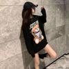 Women's American Cartoon Oversized Sweatshirt - Autumn Winter 2024 Korean Style, High-End, Round Neck.
