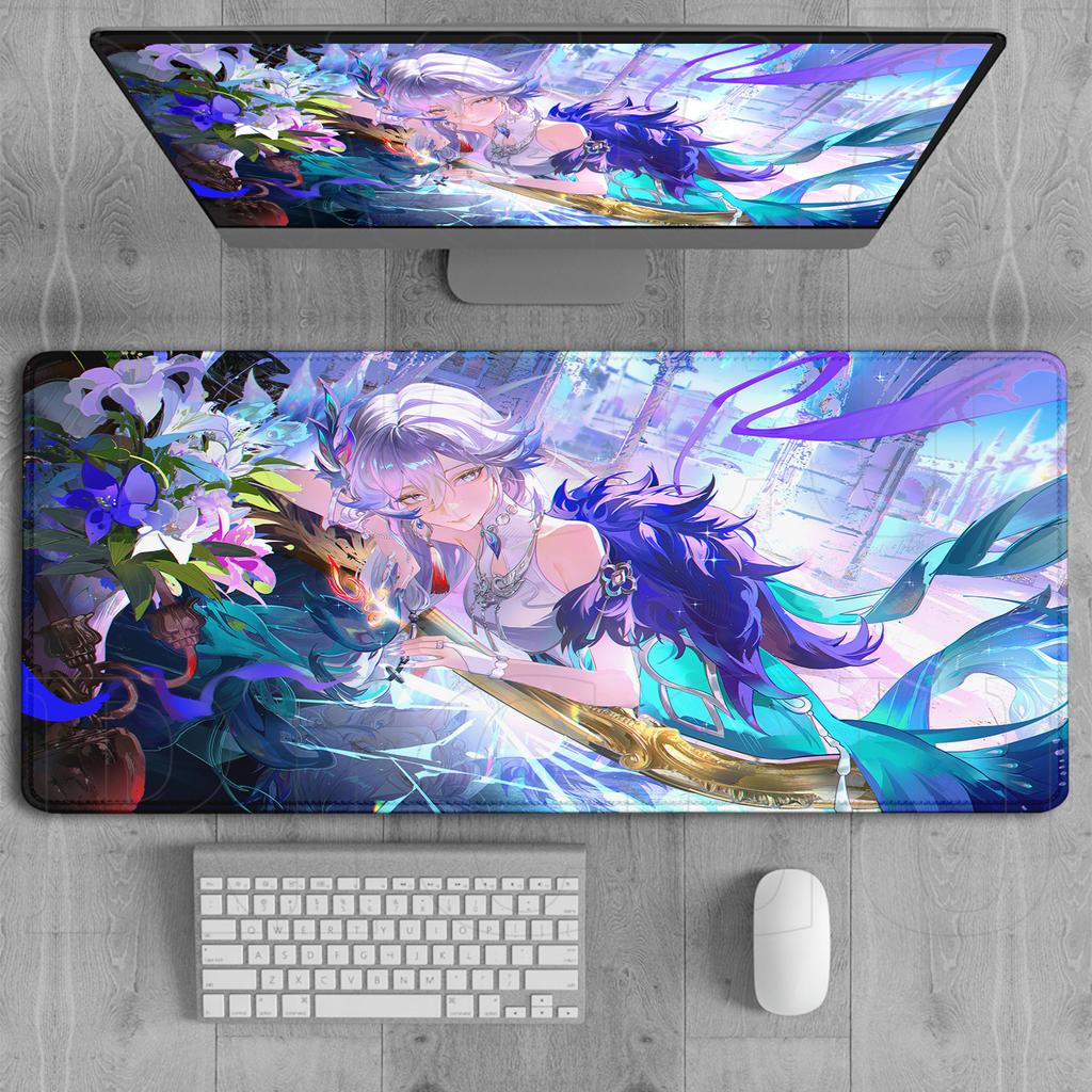 XXL Natural Rubber Yao Guang Honkai Star Rail Mousepad Rug Gaming Office Keyboard Mouse Pad Nonslip PC HD Printing Desk Mat