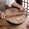 Telssida Thickened Cast Iron Wok with Double Handles