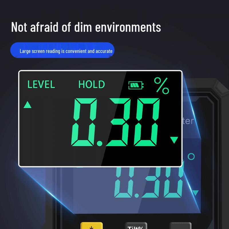 Digital Display Dual Laser Inclinometer with Four-Sided Magnet