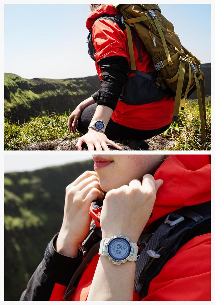 Zegarek Casio Pro Trek [Oficjalny produkt japoński] Zegarek solarny sterowany radiowo Wykonany z plastiku biomasowego PRW-35-7JF Męski Beżowy