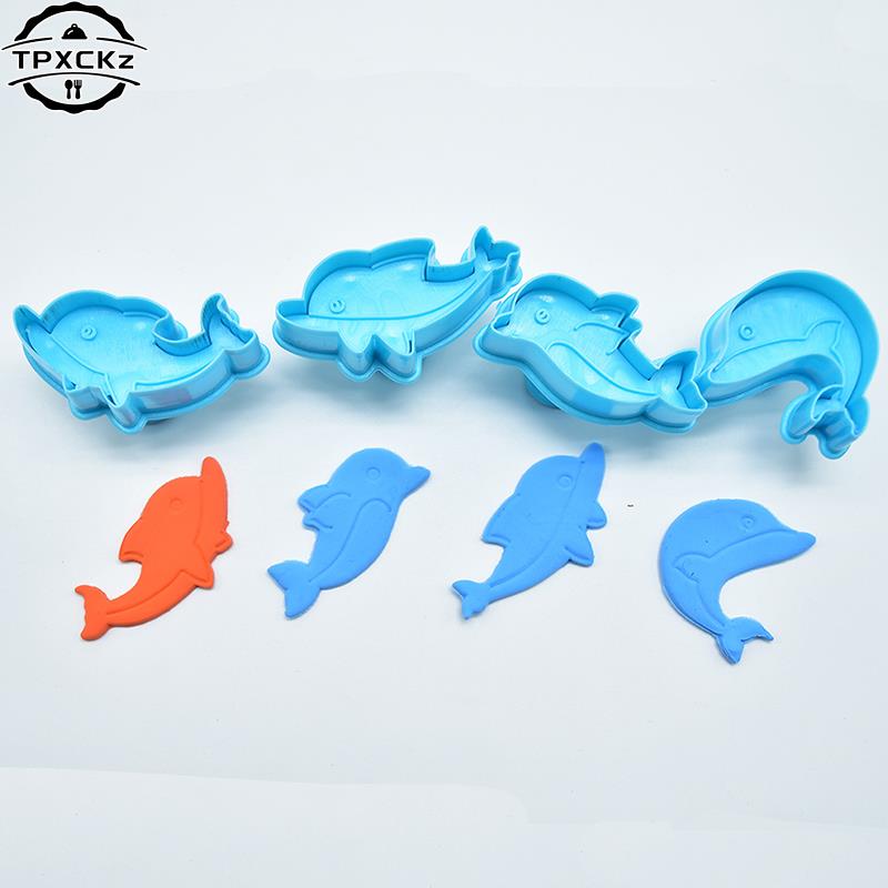 Mermaid Shell Seahorse Cookie Cutters Cartoon 3d Biscuit Mold Cake Mold Cookie Cutter Baking Cookie Stamp Set For Kids Birthday