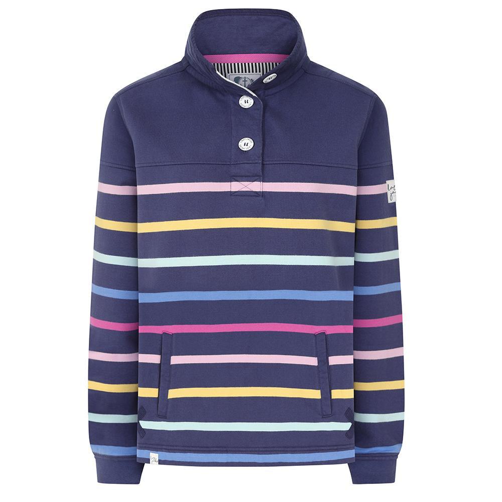 Lazy Jacks Womens/Ladies Button Neck Sweatshirt