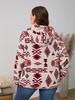 Plus Size Women's Oversized Long Sleeve Fleece Hoodie