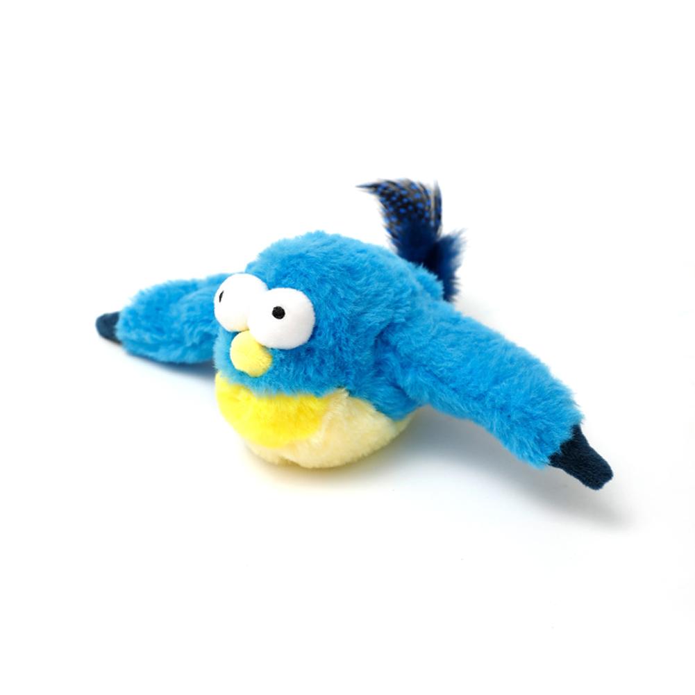 Pet Cat Electric Plush Toys Usb Rechargeable Touch Activated Flapping Wings Catnip Toys Interactive Cat Toy For Kitten Exercise