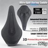 1Pcscarbon Fiber 3D Printed Bike Ultralight Hollow Breathable Comfort Anti-Pain Shock Absorbing Cycling Seat Cushion Fit