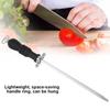 Stainless Steel Knife Sharpening Rod Silver and Black Honing Steel Rod  Home Kitchen